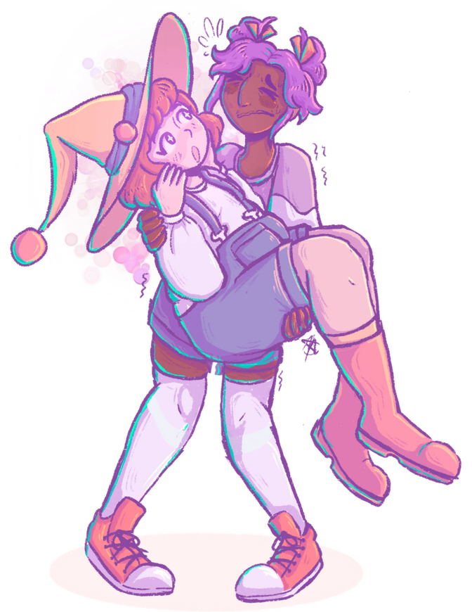 full body x2, colour, shading